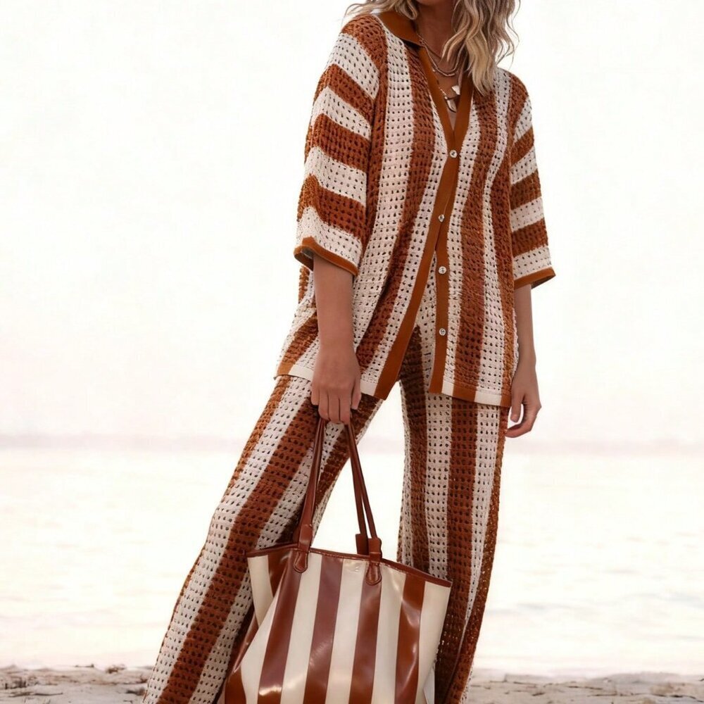 Multicolor Casual Women's Holiday 2-Piece Set